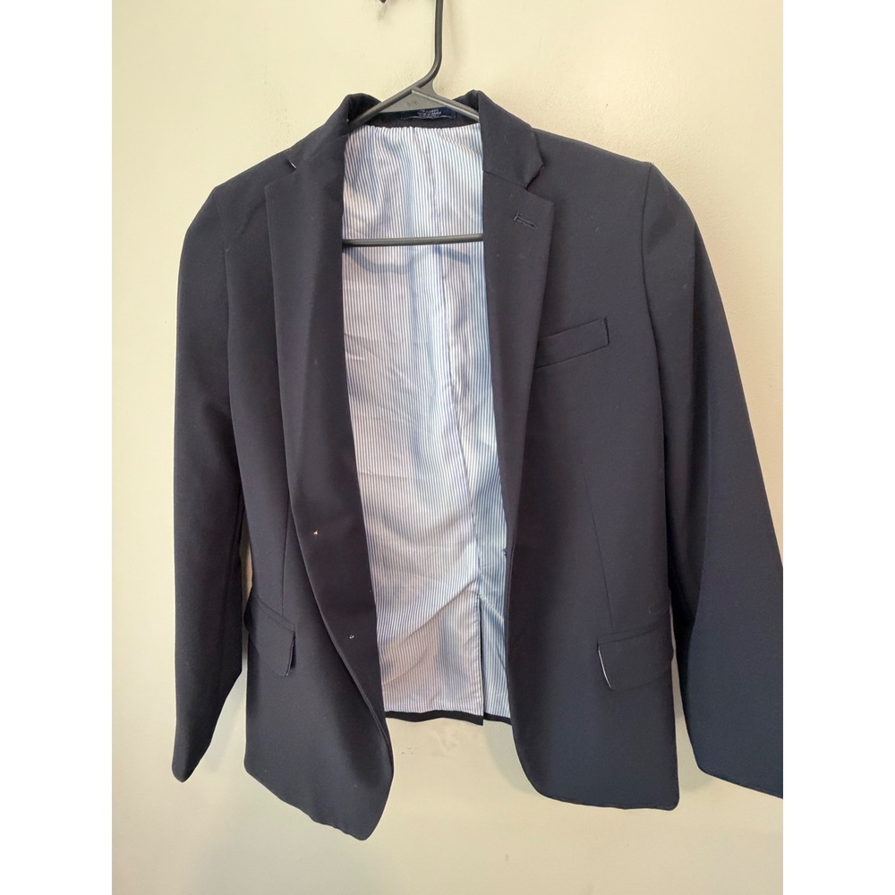IZOD Boys Navy Blue Blazer Suit Jacket Gold Crest Buttons Size 12 Regular